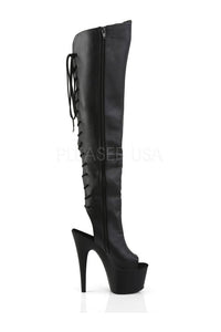 Pleaser ADORE-3019 Platform Boot in Black Faux Leather