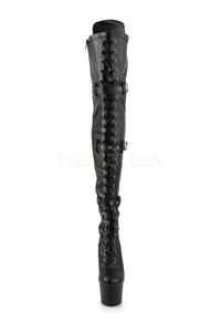Pleaser ADORE-3028 Platform Boot in Black Faux Leather