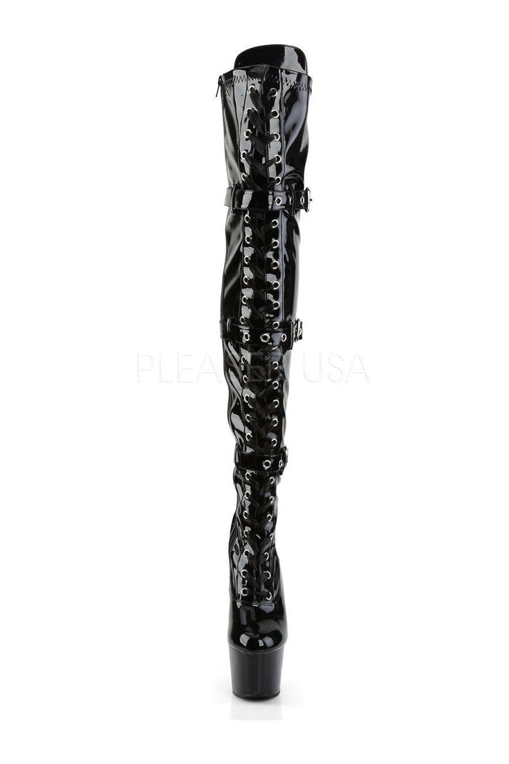 ADORE-3028 Platform Boot | Black Patent-Pleaser-Thigh Boots-SEXYSHOES.COM