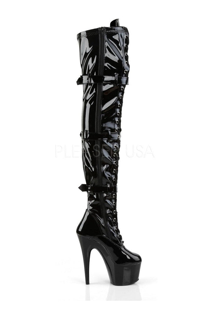 ADORE-3028 Platform Boot | Black Patent-Pleaser-Thigh Boots-SEXYSHOES.COM