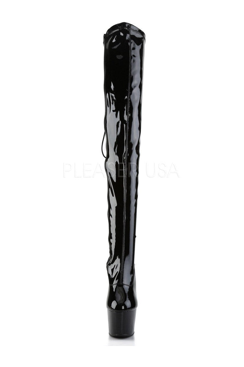 ADORE-3063 Platform Boot | Black Patent-Pleaser-Thigh Boots-SEXYSHOES.COM