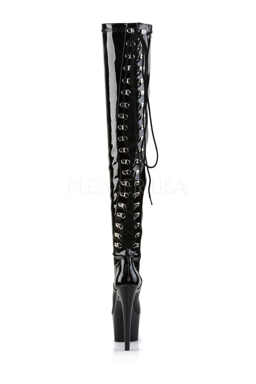 ADORE-3063 Platform Boot | Black Patent-Pleaser-Thigh Boots-SEXYSHOES.COM