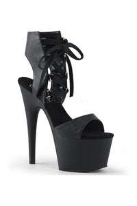 Pleaser ADORE-700-14 Platform Sandal in Black Faux Leather from SexyShoes.com