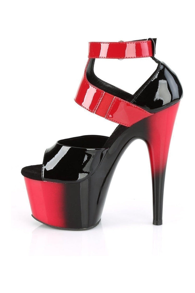 Pleaser ADORE-700-16 Exotic Sandal in Black Patent