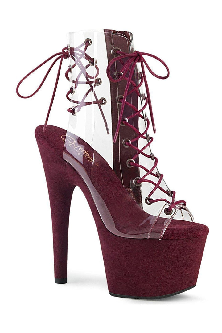 ADORE-700-30FS Ankle Boot | Clear Vinyl-Ankle Boots-Pleaser-Clear-7-Vinyl-SEXYSHOES.COM