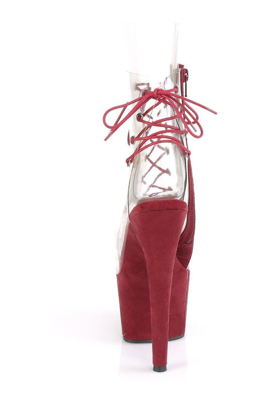 ADORE-700-30FS Ankle Boot | Clear Vinyl-Ankle Boots-Pleaser-SEXYSHOES.COM