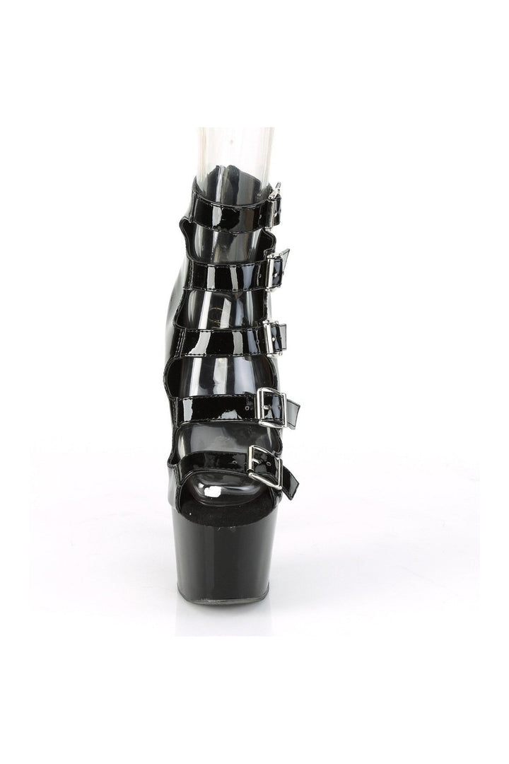 ADORE-700-33 Exotic Ankle Boot | Black Patent