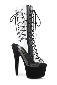 Pleaser ADORE-700-60FS Exotic Boot in Clear Vinyl from SexyShoes.com