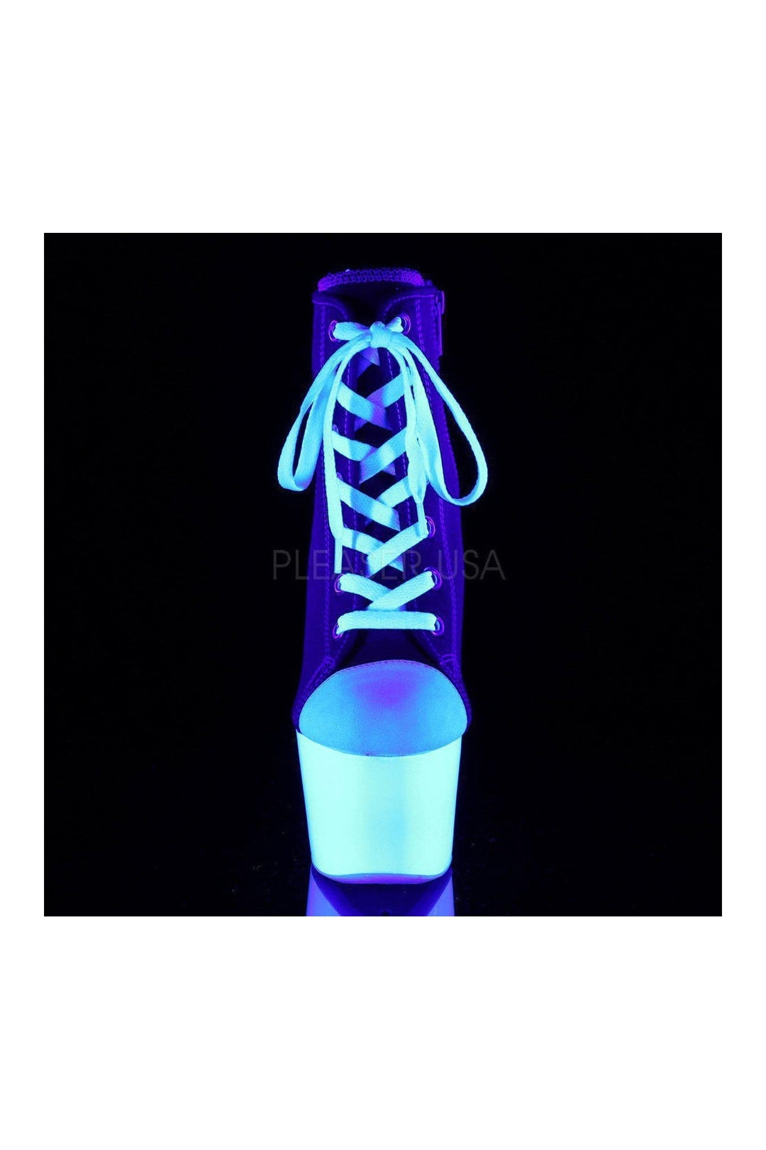 Pleaser ADORE-700SK-02 Platform Ankle Boot in Red Canvas