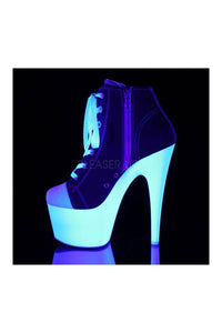 Pleaser ADORE-700SK-02 Platform Ankle Boot in Red Canvas