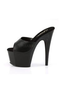 Pleaser ADORE-701 Platform Slide in Black Genuine Leather