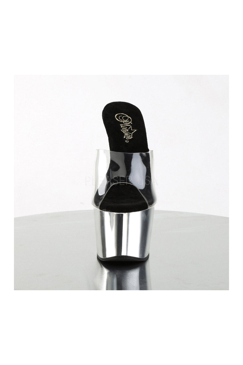 ADORE-701 Platform Slide | Clear Vinyl-Pleaser-Slides-SEXYSHOES.COM