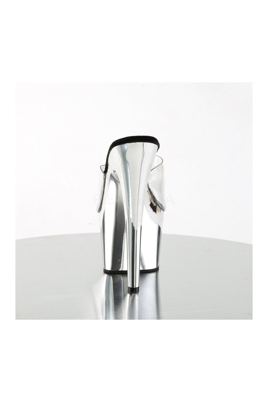 Pleaser ADORE-701 Platform Slide in Clear Vinyl
