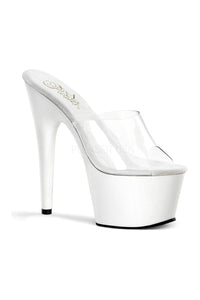 Pleaser ADORE-701 Platform Slide in Clear Vinyl from SexyShoes.com