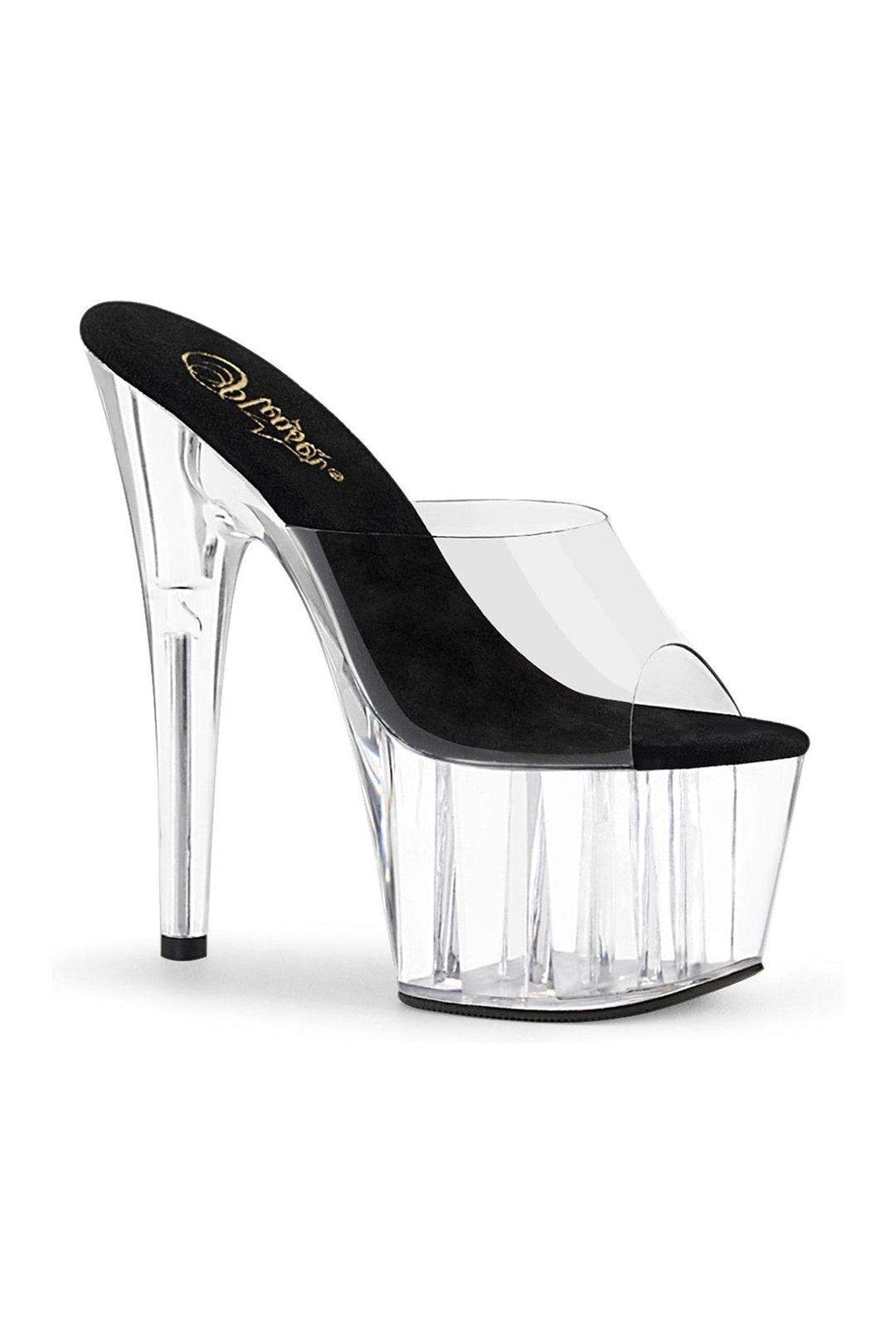 Pleaser ADORE-701 Exotic Slide in Clear Vinyl from SexyShoes.com