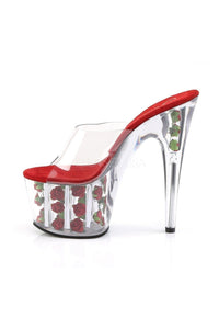 Pleaser ADORE-701FL Platform Slide in Clear Vinyl