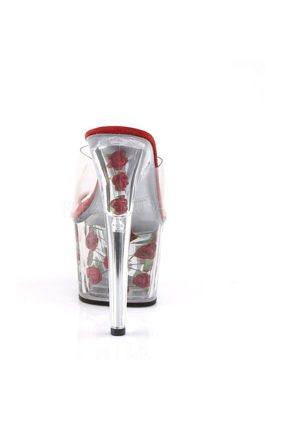 Pleaser ADORE-701FL Platform Slide in Clear Vinyl