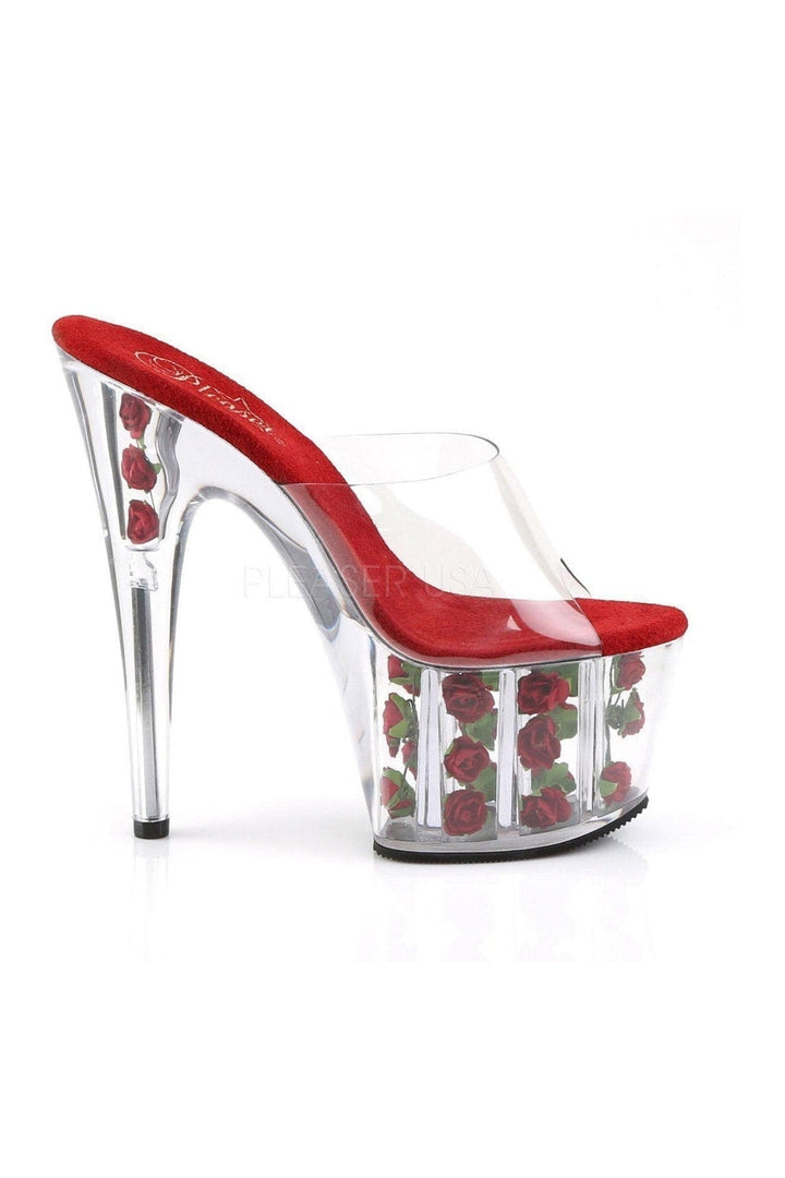 ADORE-701FL Platform Slide | Clear Vinyl-Pleaser-Slides-SEXYSHOES.COM