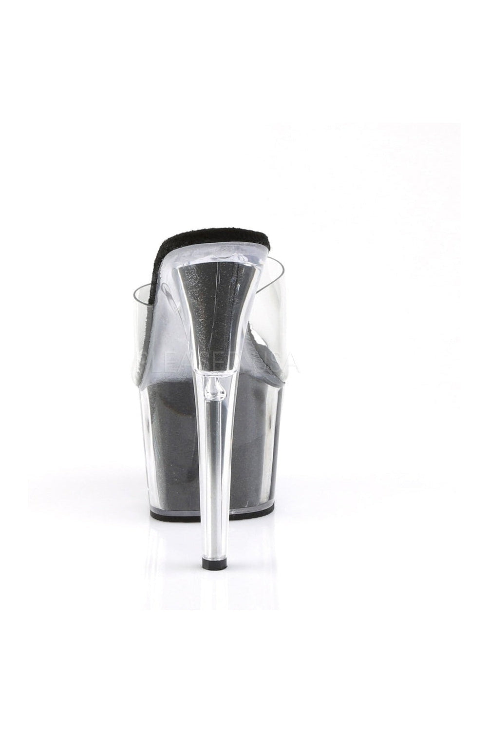 ADORE-701G Platform Slide | Black Vinyl-Pleaser-Slides-SEXYSHOES.COM