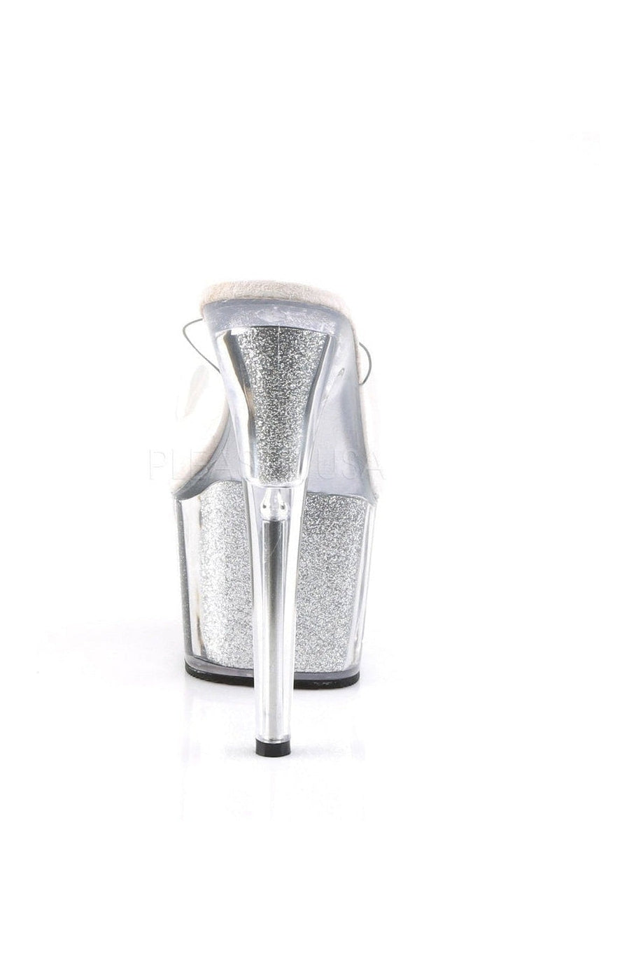 Pleaser ADORE-701G Platform Slide in Clear Vinyl