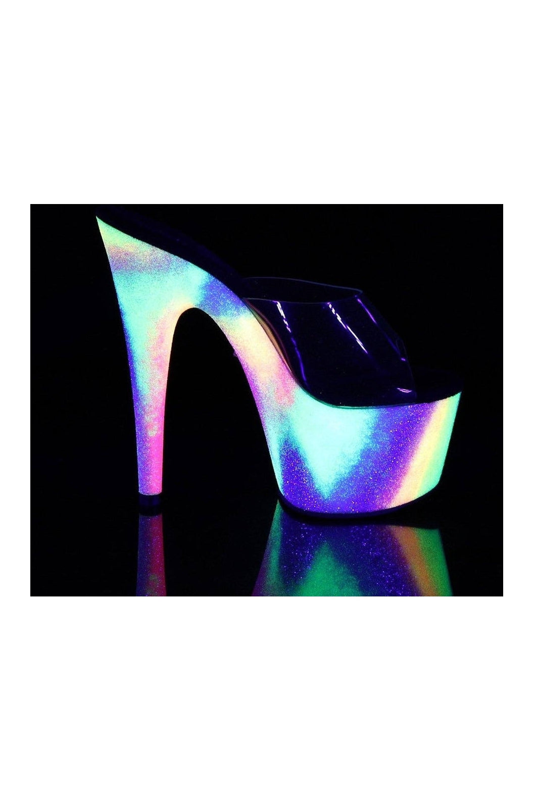ADORE-701GXY Stripper Slide | Clear Vinyl-Slides-Pleaser-SEXYSHOES.COM