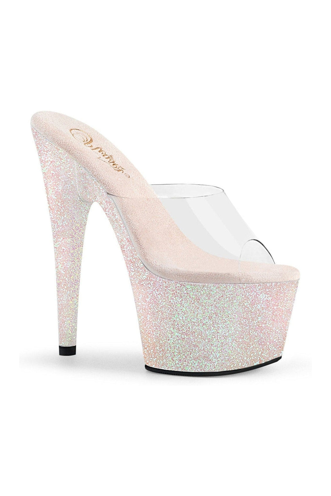 ADORE-701HMG Stripper Slide | Clear Vinyl-Slides-Pleaser-Clear-7-Vinyl-SEXYSHOES.COM