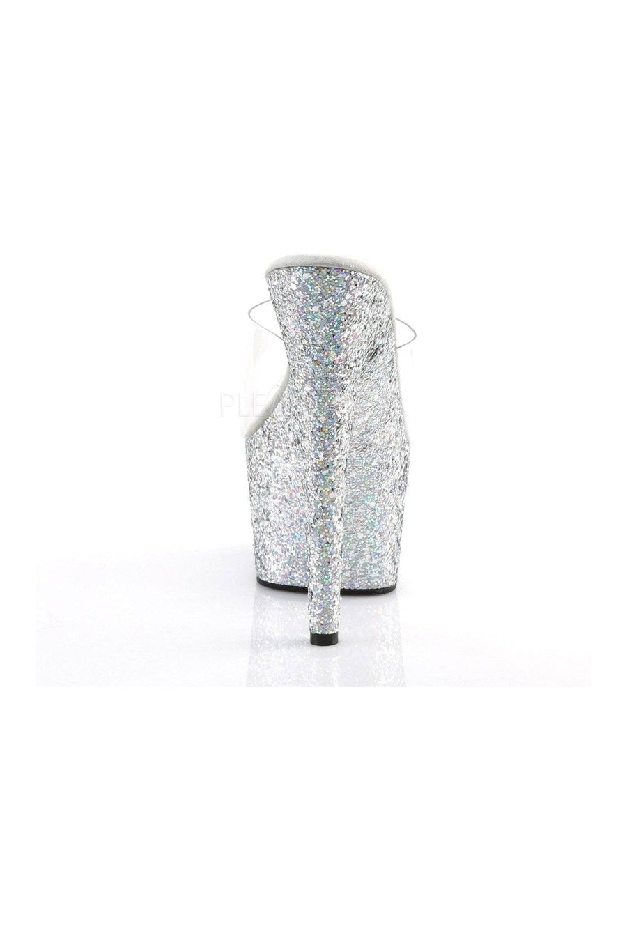 Pleaser ADORE-701LG Platform Slide in Clear Vinyl