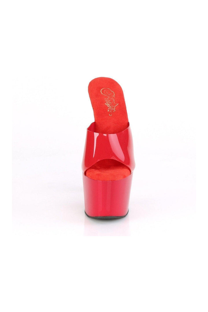 ADORE-701N Exotic Slide | Red Faux Leather