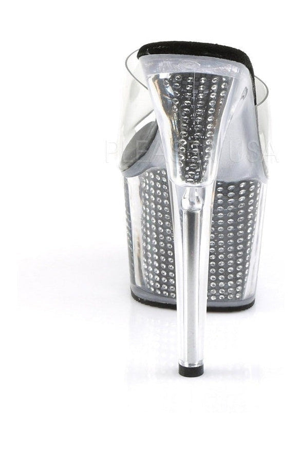 Pleaser ADORE-701SRS Platform Slide in Black Vinyl