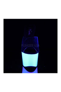 Pleaser ADORE-701UV Platform Slide in Clear Vinyl