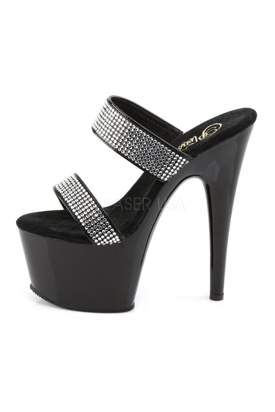 Pleaser ADORE-702-2 Platform Slide in Black Patent