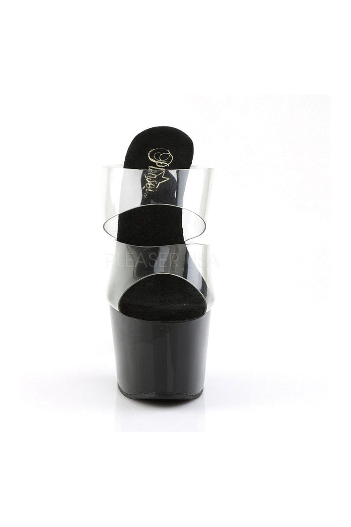 ADORE-702 Platform Slide  | Black Vinyl