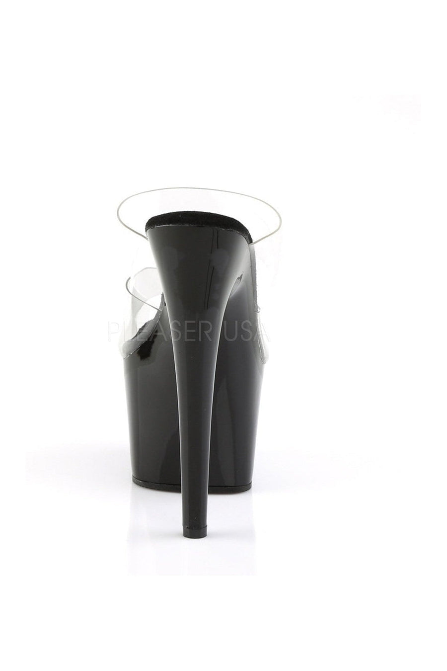 Pleaser ADORE-702 Platform Slide in Black Vinyl