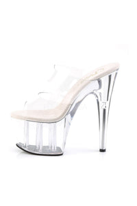 Pleaser ADORE-702 Platform Slide in Clear Vinyl