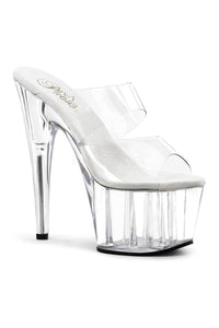 Pleaser ADORE-702 Platform Slide in Clear Vinyl from SexyShoes.com