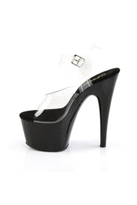 Pleaser ADORE-708 Platform Sandal in Black Vinyl