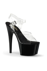Pleaser ADORE-708 Platform Sandal in Black Vinyl from SexyShoes.com