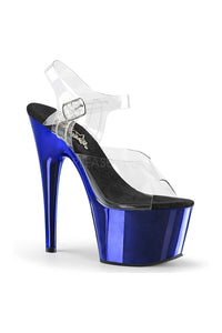 Pleaser ADORE-708 Platform Sandal in Blue Vinyl from SexyShoes.com