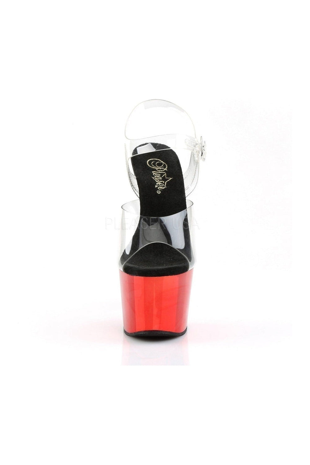 ADORE-708 Platform Sandal | Clear Vinyl-Pleaser-Sandals-SEXYSHOES.COM