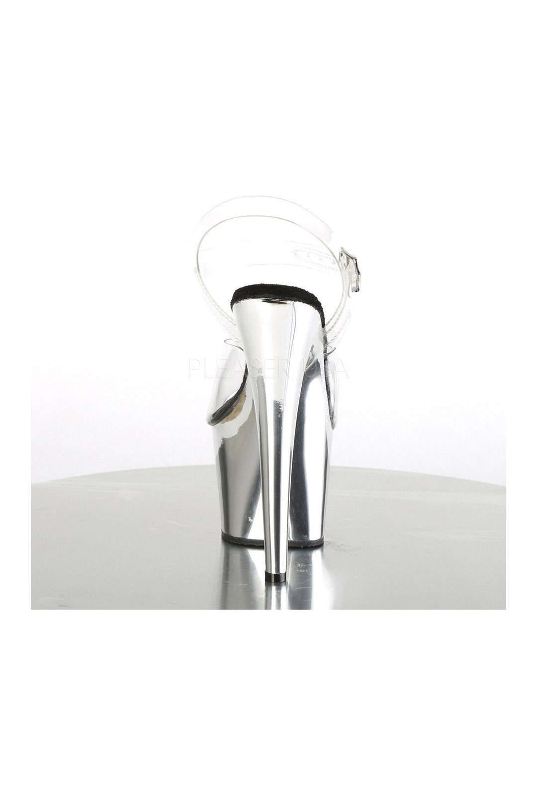 Pleaser ADORE-708 Platform Sandal in Clear Vinyl