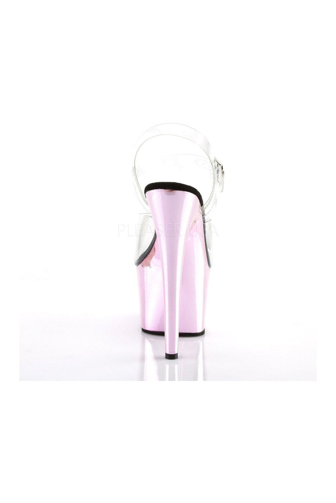 Pleaser ADORE-708 Platform Sandal in Clear Vinyl