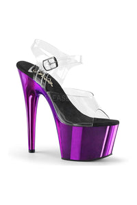 Pleaser ADORE-708 Platform Sandal in Clear Vinyl from SexyShoes.com