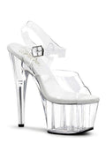 ADORE-708 Platform Sandal  | Clear Vinyl