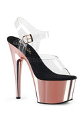 ADORE-708 Platform Sandal  | Clear Vinyl