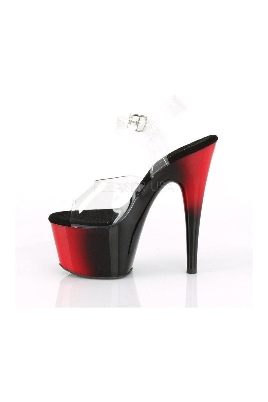 Pleaser ADORE-708BR Platform Sandal in Clear Vinyl