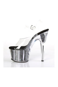 Pleaser ADORE-708CG Platform Sandals in Black Vinyl