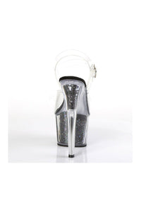 Pleaser ADORE-708CG Platform Sandals in Black Vinyl