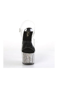 Pleaser ADORE-708CG Platform Sandals in Clear Vinyl