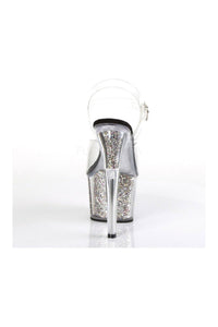 Pleaser ADORE-708CG Platform Sandals in Clear Vinyl