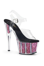 ADORE-708CG Platform Sandals | Clear Vinyl